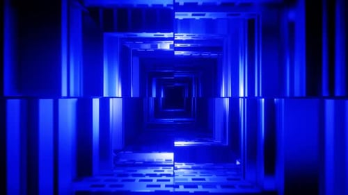 Blue Tunnel Background VJ Loop 2
