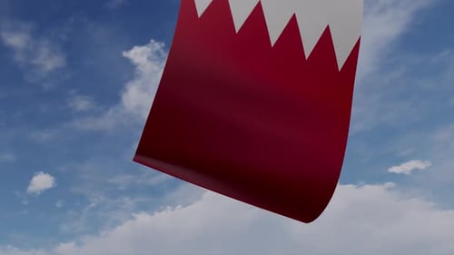 Drone Pulling Bahrain Flag