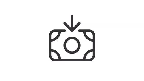 Icono de interfaz de usuario de línea de ingresos animada