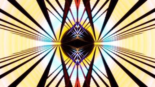 colorful flashes of light in an abstract space tunnel vj loop music background
