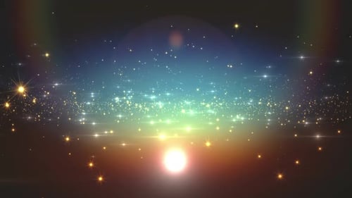 4k Glowing Sunset Flares Motion Background