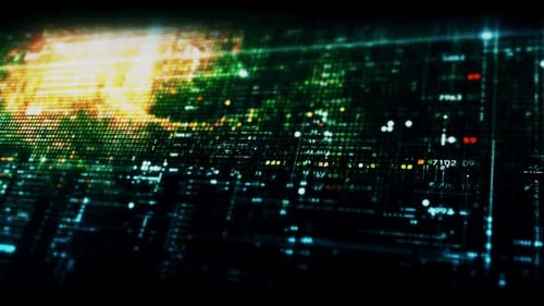 Futuristic Digital Data Grid Abstract Animation