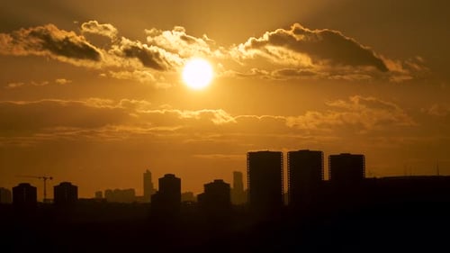 Sunset Among Skyscrapers