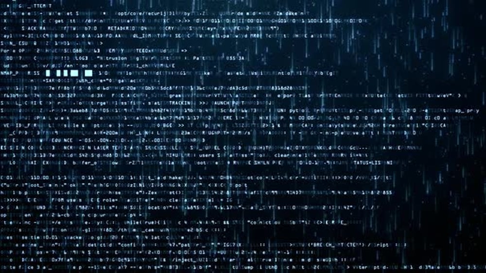 Digital Source Code Scrolling Animation | Cybersecurity and Hacker ...