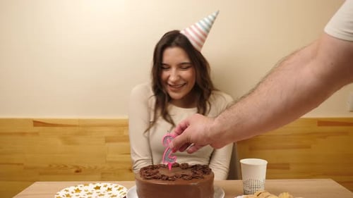 Young Woman Celebrates Her Birthday with Joy
