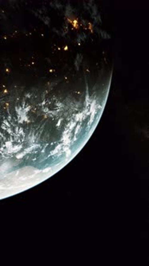 Earth Illuminated at Night From Space