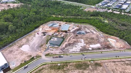 Development Residential Development Construction Site Drone View