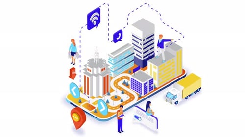 Gestión de empresas de construcción 2D Motion Graphics 4K