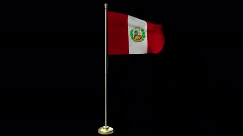 3D Animated Waving Flag of Peru