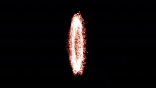 Fiery Glowing Vertical Particle Reveal Effect
