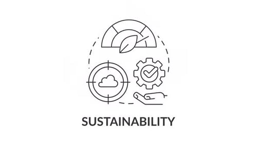 Sustainability concept icon line animation