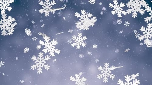 3D Particles Snowflakes