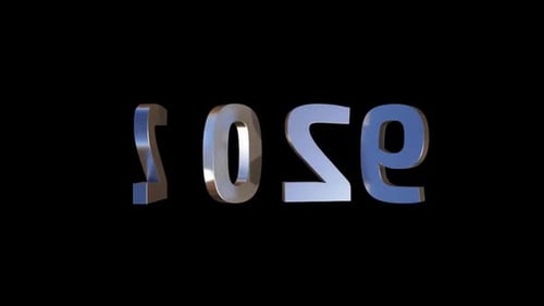 3D Metallic Year 2029 Title Animation