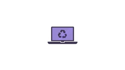 Electronics Recycling symbol icon animation video