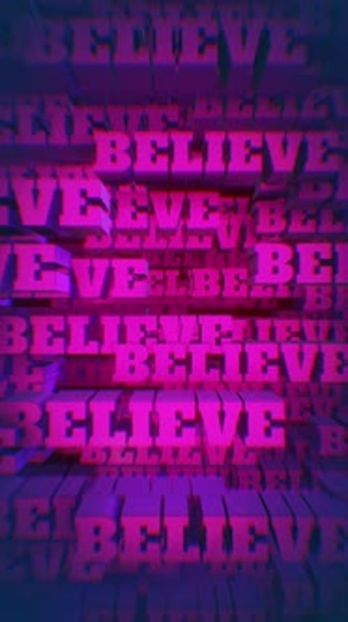 Believe Repeat Words Portrait-Hintergrund