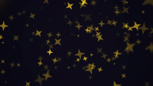 Twinkling Golden Stars Celebration Background Loop