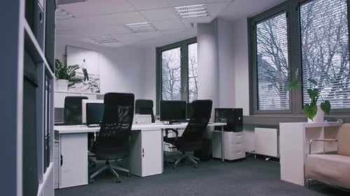Shot of an empty office in the afternoon.