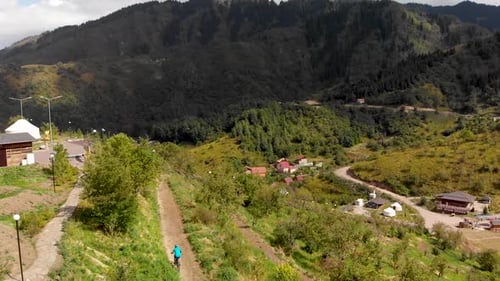 Mtb Rider in the Mountain Track Park