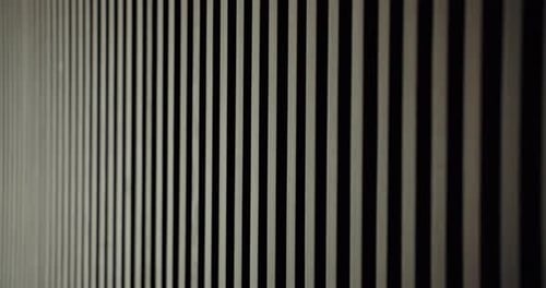 Closeup on Wall Decorated with Wooden Panels in Apartment with Modern Interior