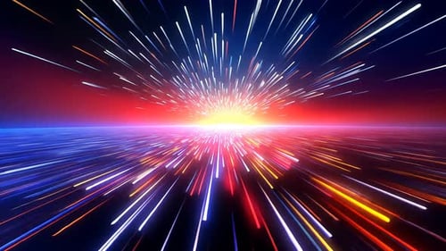 Kosmischer Lichtstoß, der Energie über weite Weiten ausstrahlt