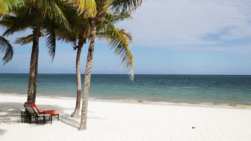 Beach, Nature, Sea, Summer Vacation and Leisure Concept - Tropical Beach With