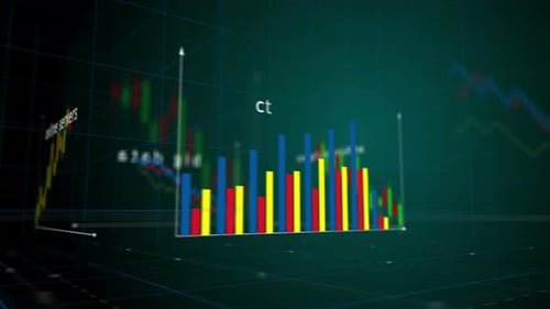 Big data charts and graphs 3d diagram
