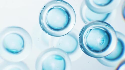 Transparenter blauer Zellenhintergrund, 3D-Rendering.