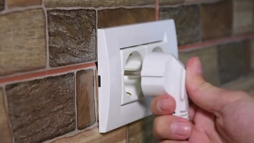European power socket model plugging and unplugging the appliance from it.