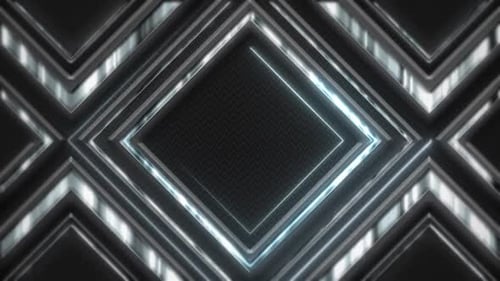 Glowing Geometric Diamond Pattern Loop Background