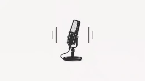 microphone for podcast or broadcast animation video