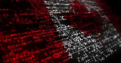 Futuristic Cyber Attack Digital Code Animation