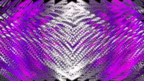 Fantastische abstrakte Rotation mehrfarbiger Partikel im Weltraum. 4 K