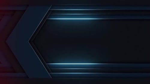 Dynamic geometric background with futuristic glowing lines and depth