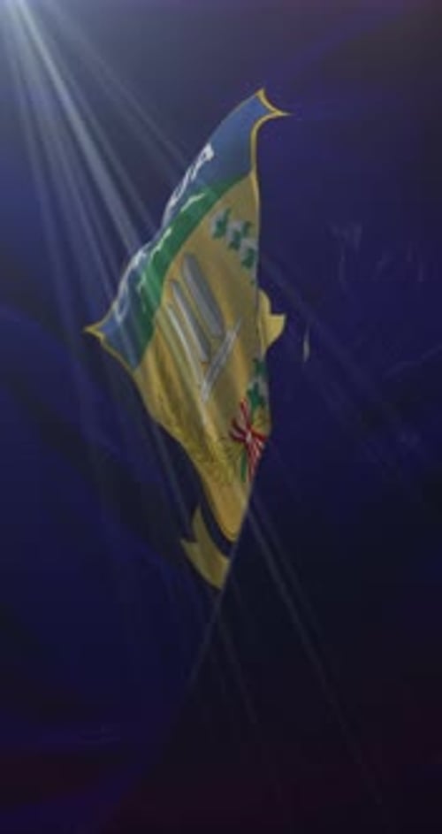 Dynamic Waving Papua Provincial Flag Animation