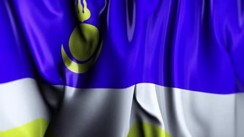 Burjatien schwenkende Flagge