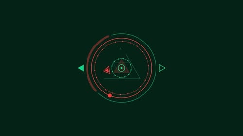 Elemento de navegación Scifi Circular HUD en el canal Alpha