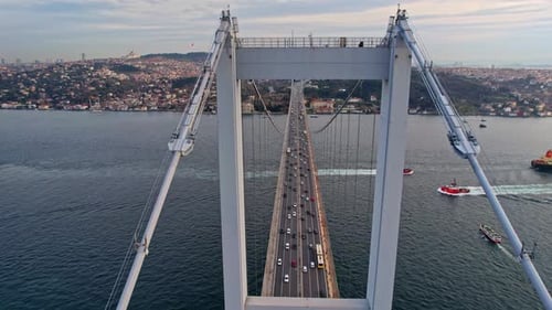 Istanbul Traffic Drone View