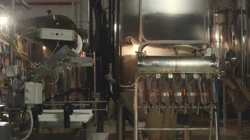 Machinery Equipment at Brewing Factory