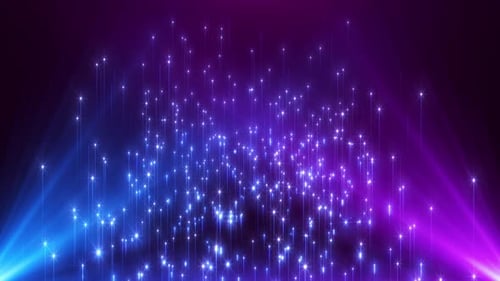 Abstract Neon Particle Ascent Background Loop