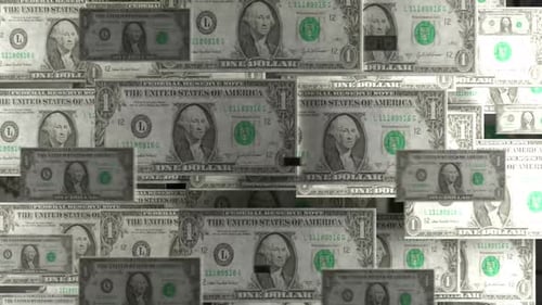 Animation en boucle d'un dollar