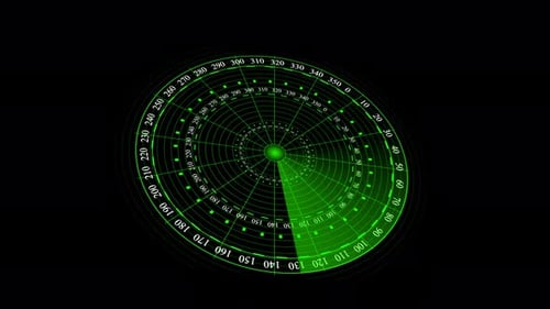 technology radar scanning Hud animation ,interface sonar radar screen 4k video circle