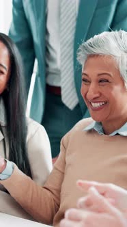 Team Having a Collaborative Discussion in a Meeting