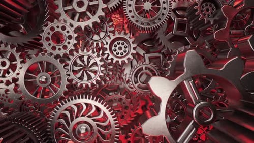 Gears 3D Mechanical Background 5