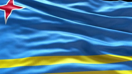 Waving Flag Loop Realistic Fabric Texture Background