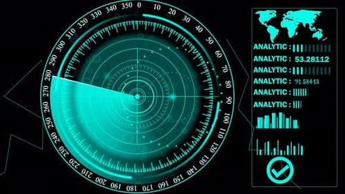 Radar searching HUD interface data system technology radar scanning
