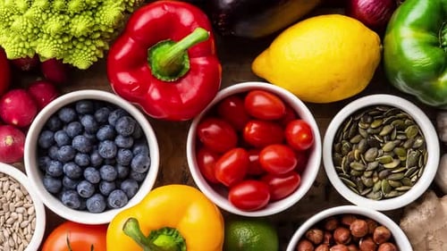 Healthy Eating Ingredients Fresh Vegetables Fruits and Superfood Nutrition Diet Vegan Food