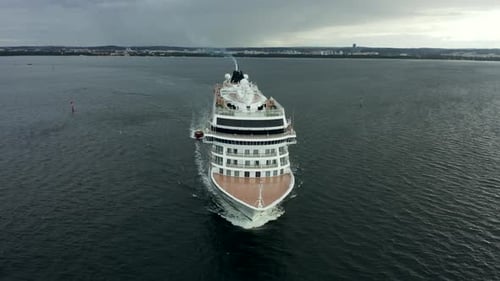 Cruise Liner Aerial View