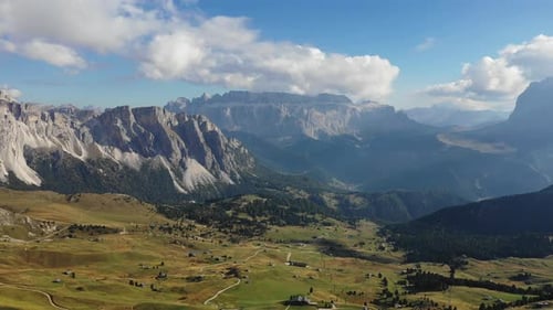 Amazing view on Seceda peak. Trentino Alto Adige, Dolomites Alps, South Tyrol, Italy, Europe. Odle m