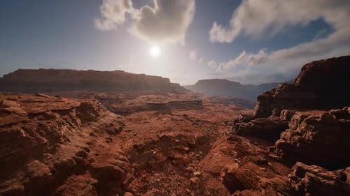 Scenic View of Sunrise in Grand Canyon National Park