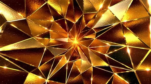 Gold Polygons Background
